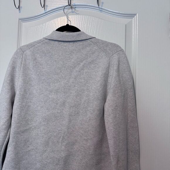 Banana Republic Milano Stitch Grey Cropped Open Front Sweater Blazer Size Small - Picture 7 of 11